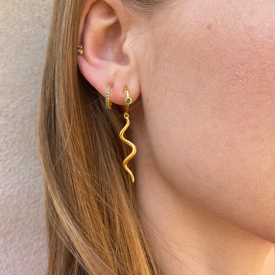 Wave mini hoop rosa